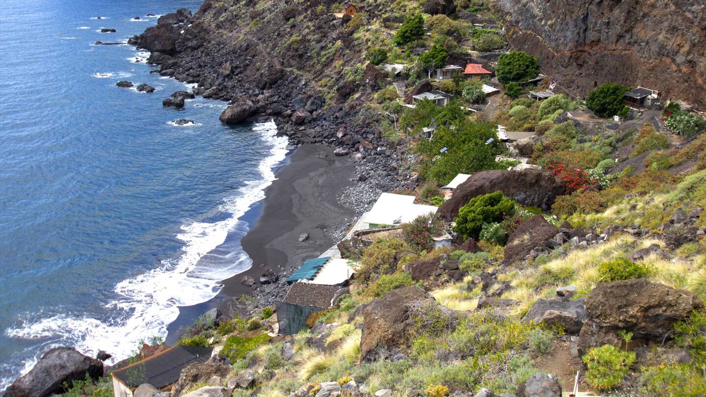 Playa de la Veta, La Palma – bescheidene Wochenendhäuser am Strand