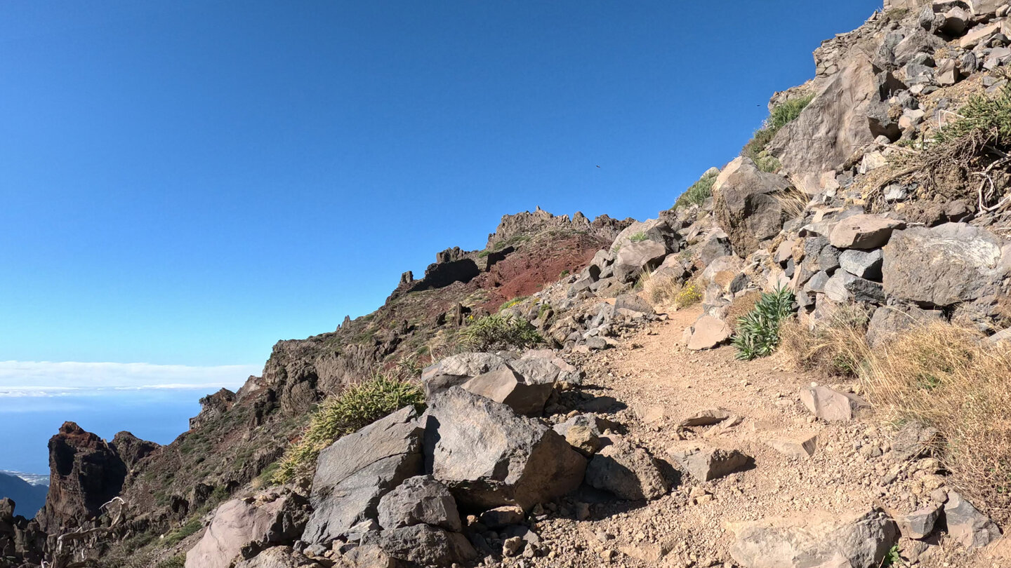Wanderweg vom Mirador de Los Andenes–Roque de los Muchachos