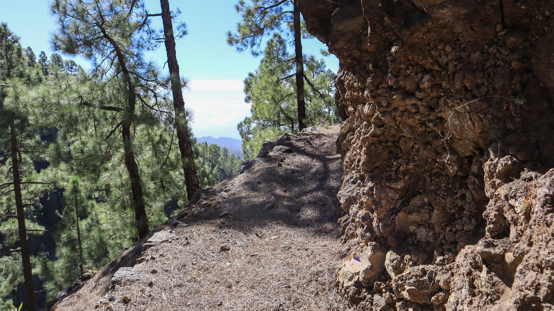 La Traviesa, historischer Passierweg in den mittleren Höhenlagen La Palmas.