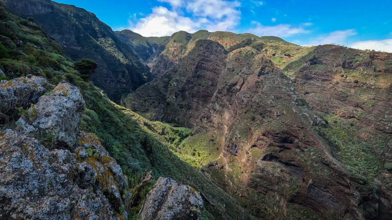 Blick in die Schlucht des Barranco Fagundo bei El Tablado im Nordwesten La Palmas