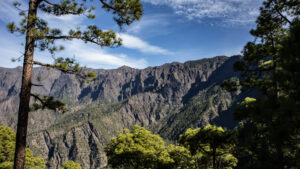 La Cumbrecita – Blick in den Kessel der Caldera de Taburiente, Nationalpark La Palma.