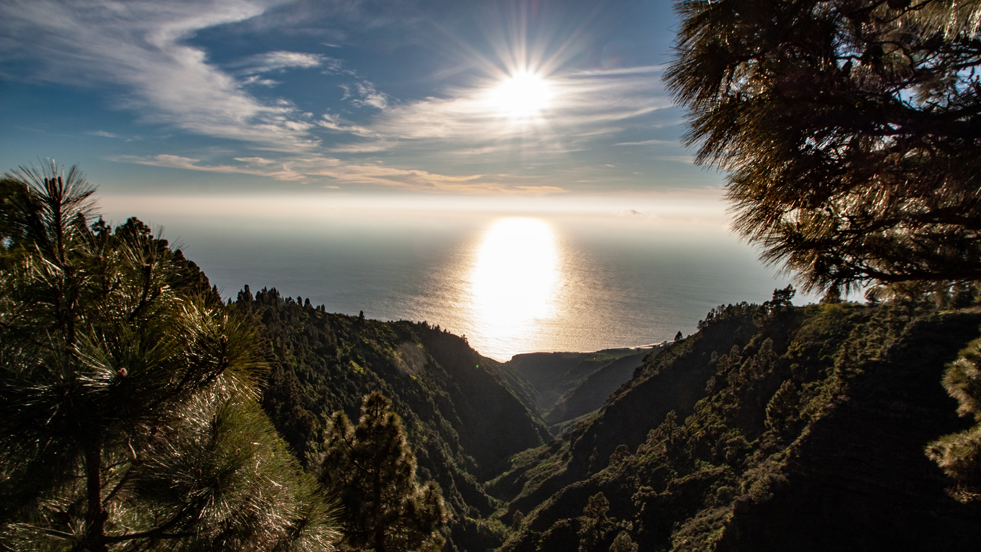 Blick nach Los Llanos vom Mirador del Time auf La Palma