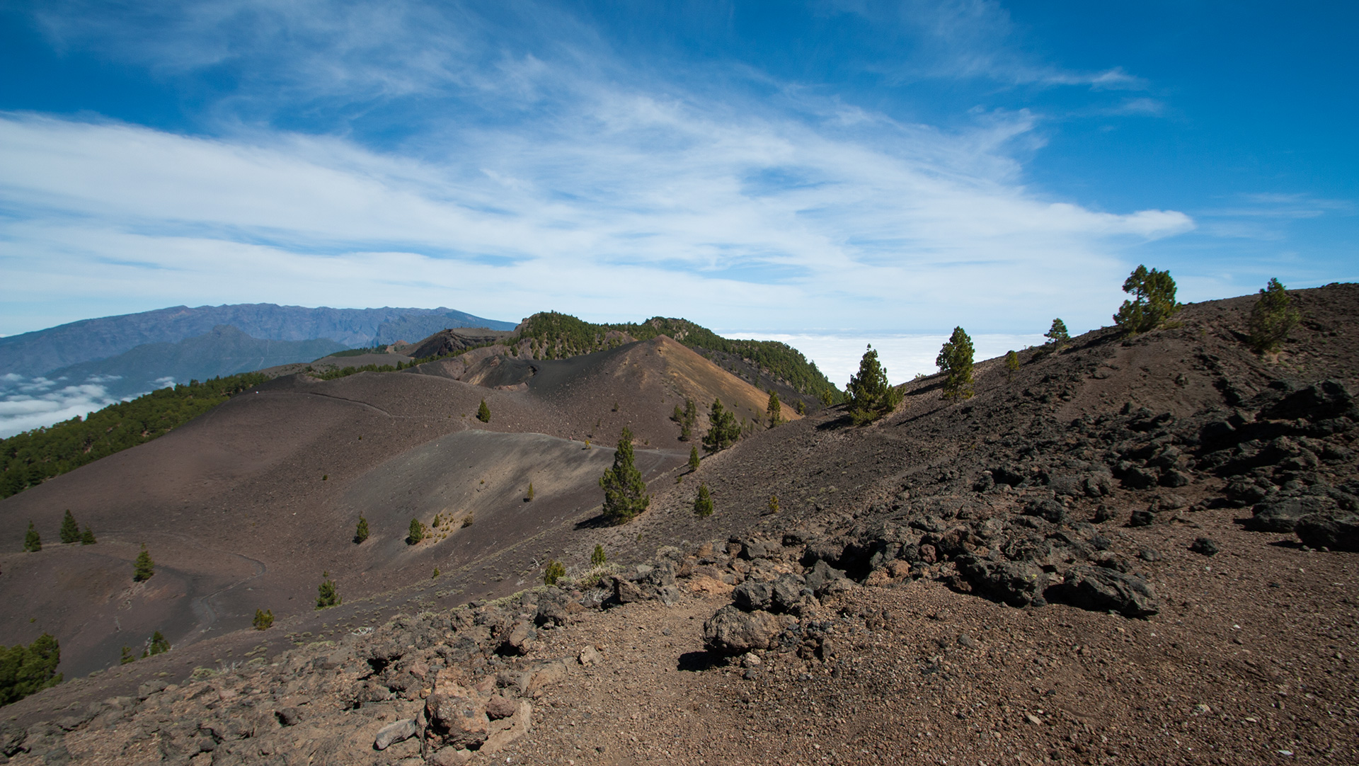 Pico Birigoyo, mit 1.952 Metern nördlichster Gipfel der Cumbre Vieja.