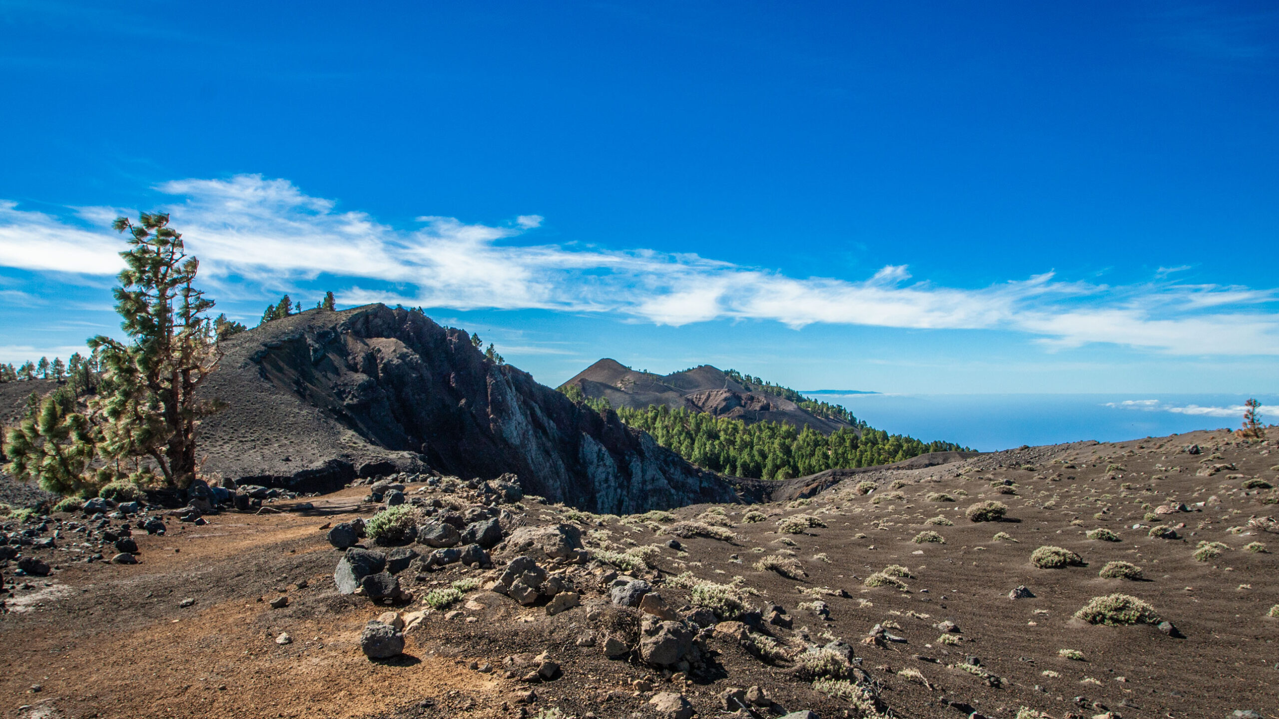 Die Ruta de los Volcanes verläuft entlang der Cumbre Vieja im Süden La Palmas