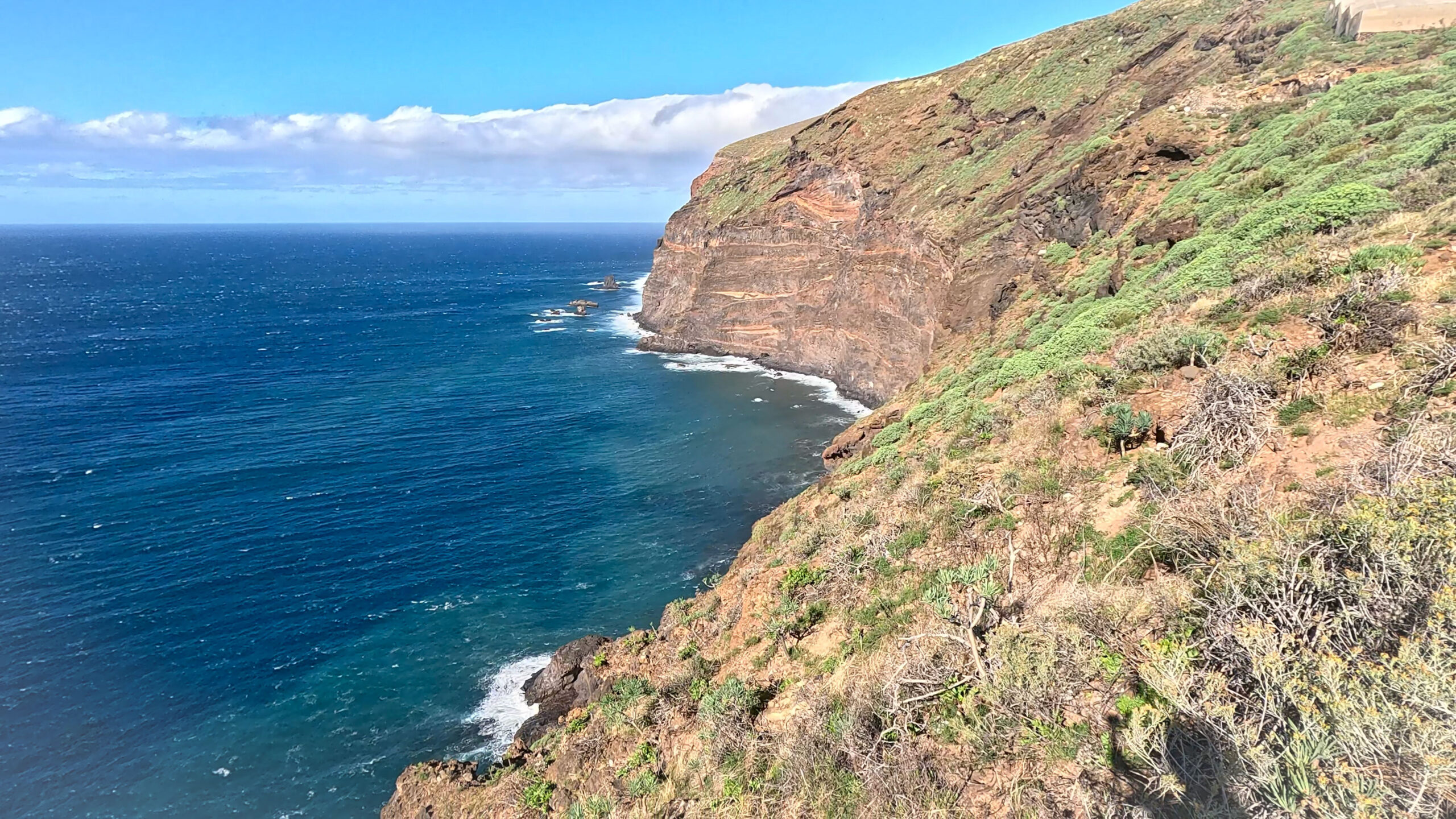 Der GR-130 führt entlang der Küste bei Puntagorda – Camino Real de la Costa, La Palma