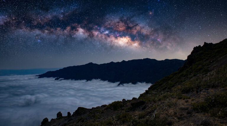 Sternenhimmel über der Caldera de Taburiente