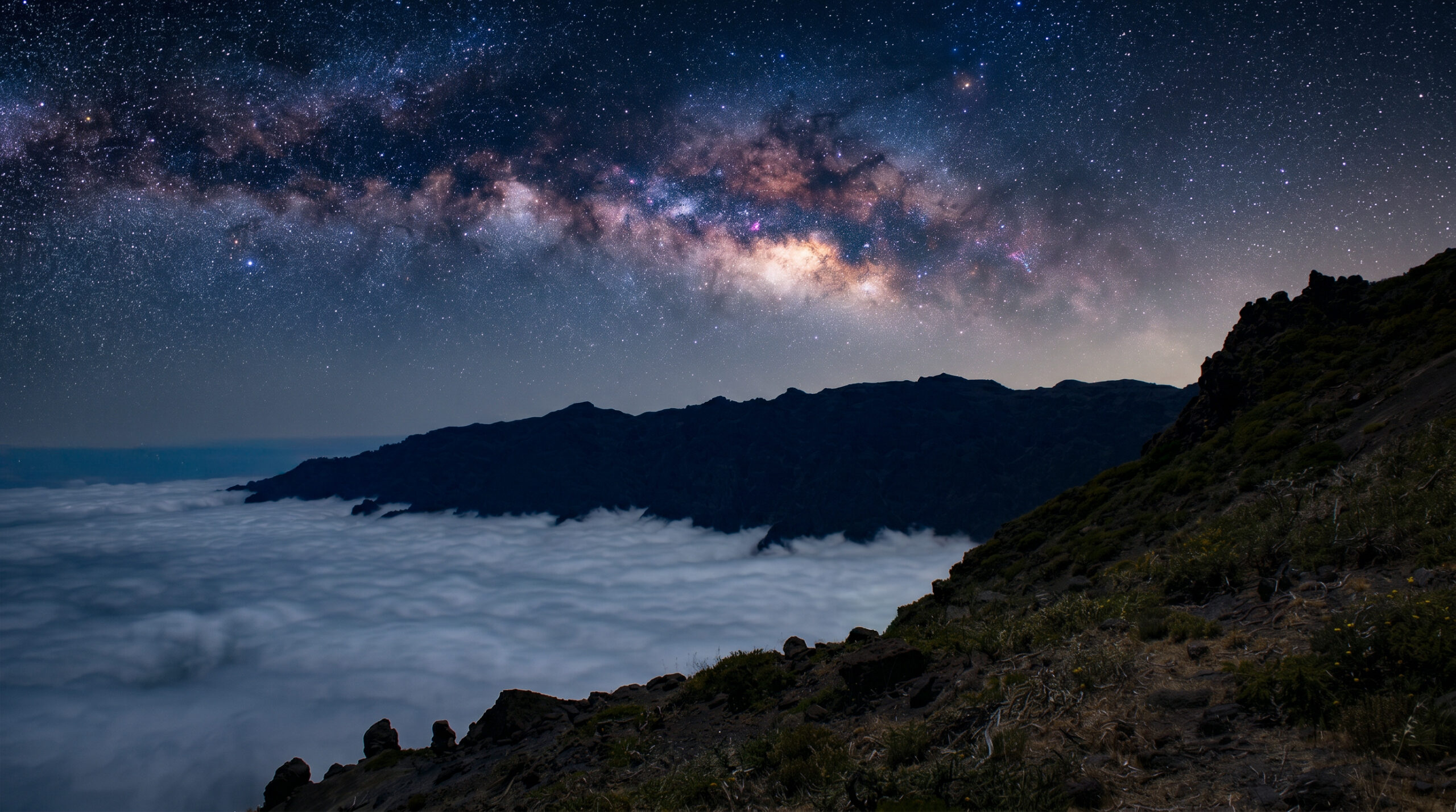 Sternenhimmel über der Caldera de Taburiente