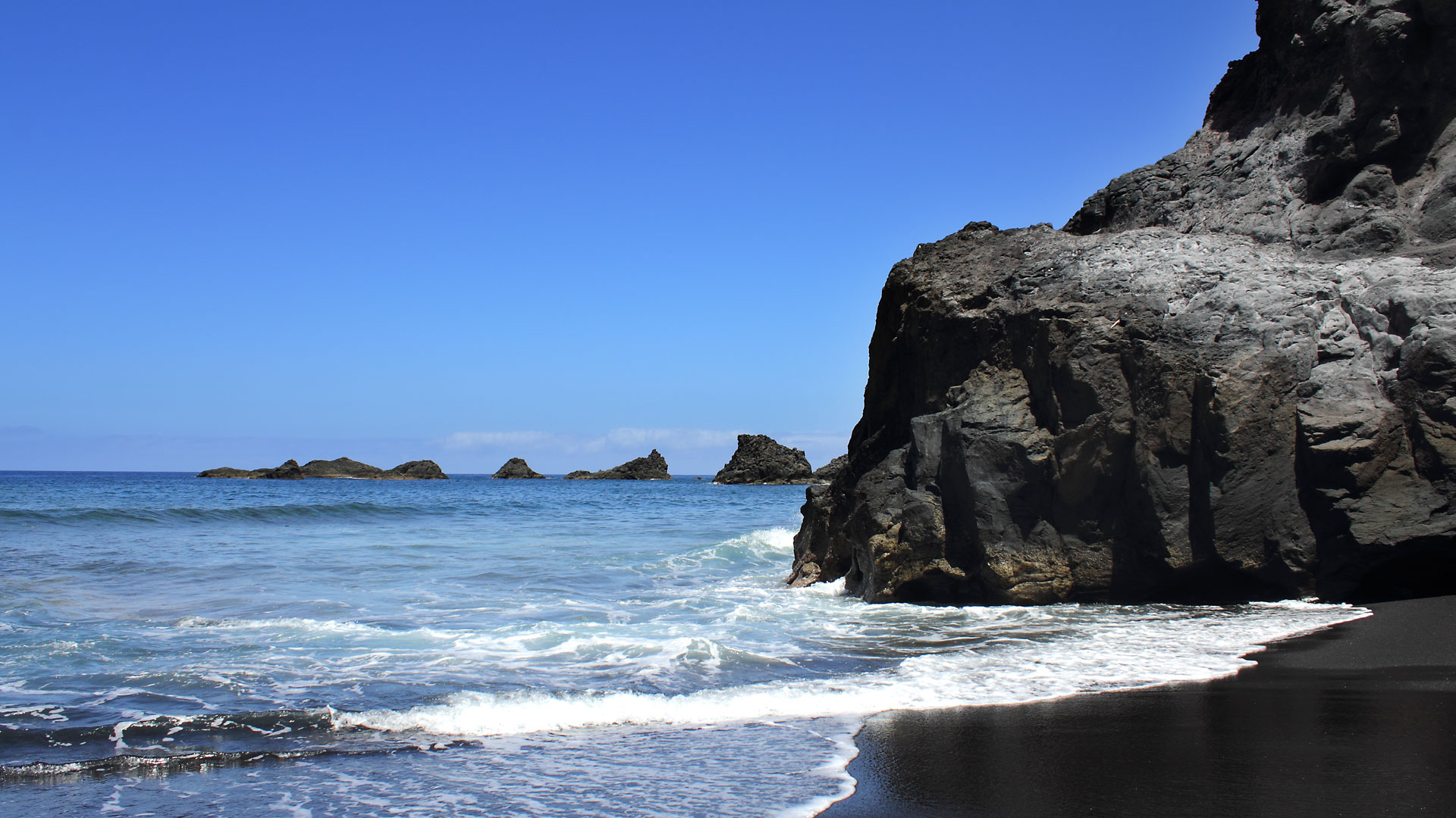 Die Playa de la Zamora – schwarze Sandbuchten an der Südküste La Palmas bei Fuencaliente