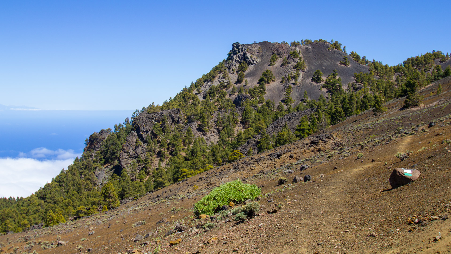 Blick zum Pico Nambroque auf La Palma