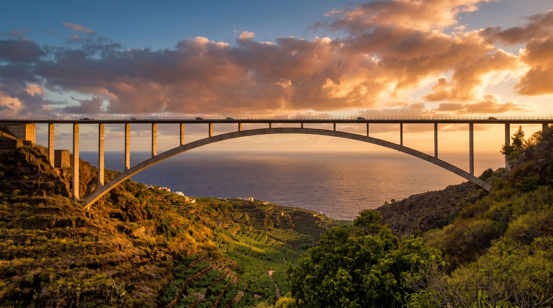 Die Puente de Los Tilos zählt zu den größten Brücken dieser Bauart in Europa.